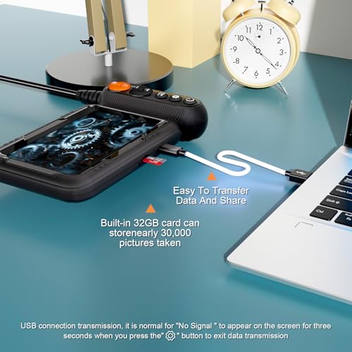 Daxiongmao Endoscope Camera with Light, 1080P HD Borescope - color: Yellow