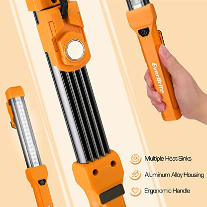 EverBrite 1000LM Work Light, Rechargeable Magnetic Flashlight, Orange - color: Orange