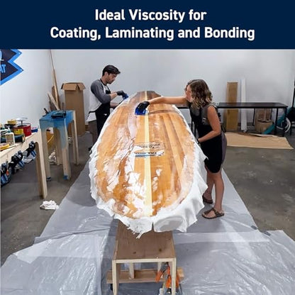 TotalBoat 5:1 Marine Epoxy Resin for Fiberglass & Wood - 1 Quart Kit, Slow - size: Quart, style: Slow