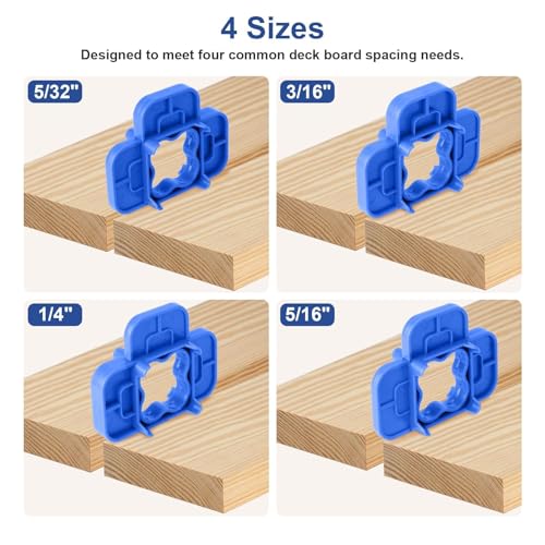 EEEKit 12 Pack Deck Spacers: 4 in 1 Deck Board Spacing Tool