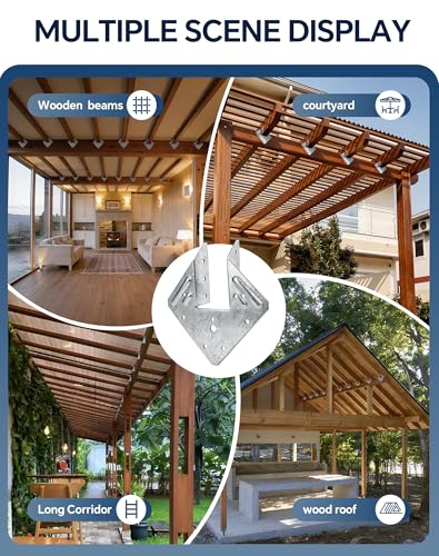 25 Pack Hurricane Ties for Rafters, 16 Gauge Hot Dip Galvanized Hurricane Straps, Joist Hangers Fit 2x4 2x6, Rafter Tie Brackets for Roof Trusses, Hurricane Clips for Roofing Wood Timber Connectors - style: 16Gauge