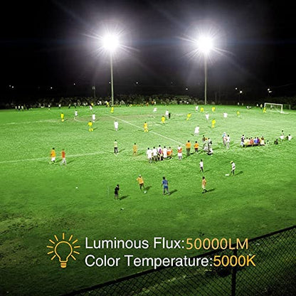 XYCN 400W LED Stadium Flood Lights Outdoor(2350W Equivalent),50000LM Super Bright LED Arena Lights 100-277V IP66 Waterproof 5000K Daylight White Commercial Lighting for Sports Fields and Counts - color: 400W led flood light