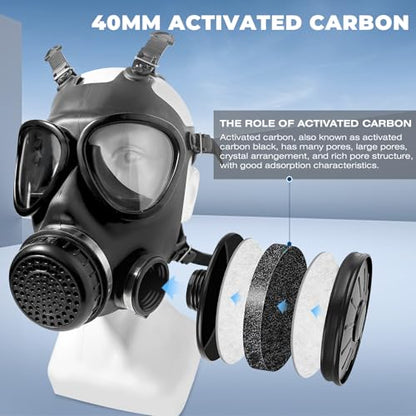Reusable Full Face Cover Set,Used for Spray Paint,Chemical,Epoxy Resin,Industrial,Grinding and Other Work Protection