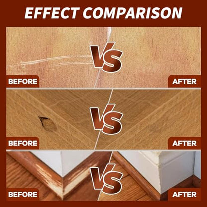 SYCOOVEN Furniture Wood Repair Marker, Scratch Fix Pen for Floors, Tables - Simple Paint Touch Up for Stains, Carpenters (Black)