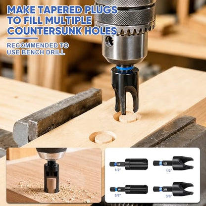 22PCS Countersink Drill Bit Set for Wood with 100PCS Accessories - size: 22 PCS
