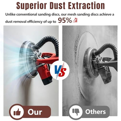 9 Inch Mesh Sanding Discs, 80-240 Grit Sandpaper for Drywall Sander