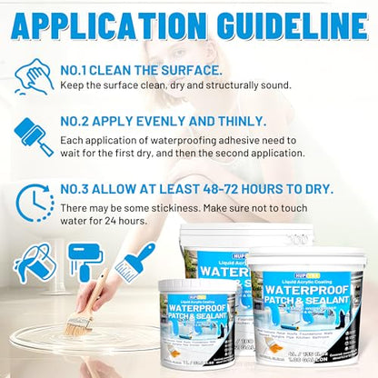 Hupeyna Waterproof Sealant, Liquid Invisible Waterproof Agent 4L