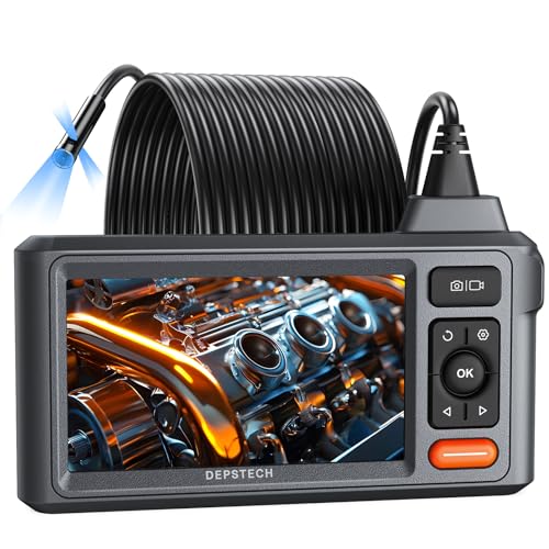 DEPSTECH 50FT Endoscope Camera, 5" IPS Screen Triple Lens Inspection Camera