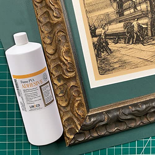 Lineco Frame PVA Adhesive, Acid Free, Dried Clear and Flexible, 1 Quart - size: 1 Quart