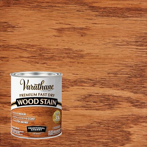 Varathane Premium Fast Dry Traditional Cherry Wood Stain - color: Traditional Cherry, size: 1 Quart (Pack of 1)
