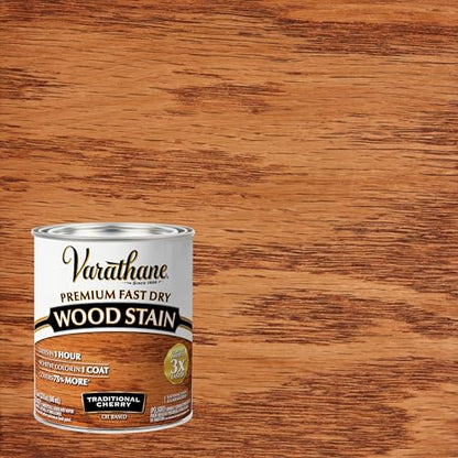 Varathane Premium Fast Dry Traditional Cherry Wood Stain - color: Traditional Cherry, size: 1 Quart (Pack of 1)