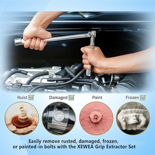 XEWEA 14PCS 3/8" Drive Impact Bolt Nut Extractor Set - size: 14PCS