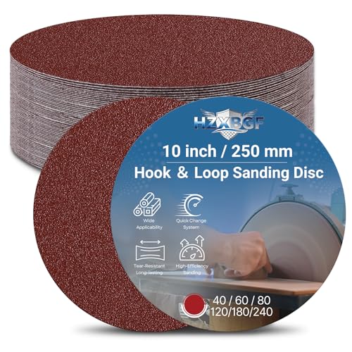 30Pcs 10 Inch Hook and Loop Sanding Discs, Sandpaper Pads for Bench Sander - style: 10 Inch Mix30PCS