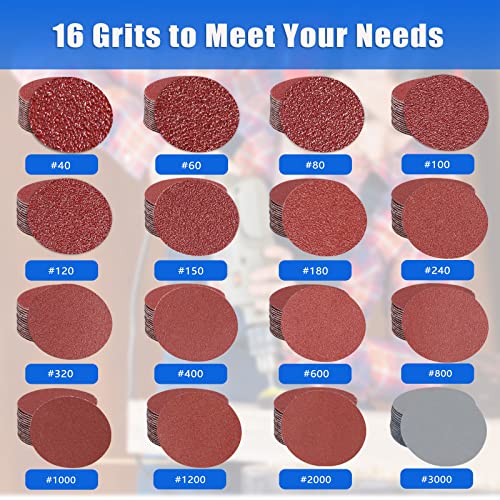 100PCS 2 Inch Sanding Discs 800 Grit Attachment Sandpaper - style: 800 Grit