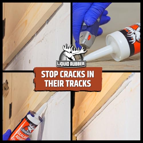Liquid Rubber Waterproof Sealant & Adhesive Caulk, White, 10.2 oz, 1 Pack - color: White, size: 1 Pack
