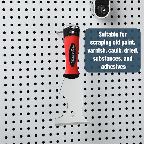 Bates- Paint Scraper, 8 in 1, Painters Tool, Paint Scraper Tool with Metal Hammer End