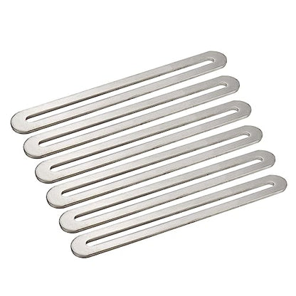 Xiaoyztan 6.1in Stainless Flat Brace Adjustable Support 6 Pcs - color: Silver, size: Large