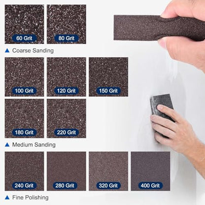 4Pcs 60Grit Sanding Sponges, Wet Dry Sanding Blocks - size: 60Grit