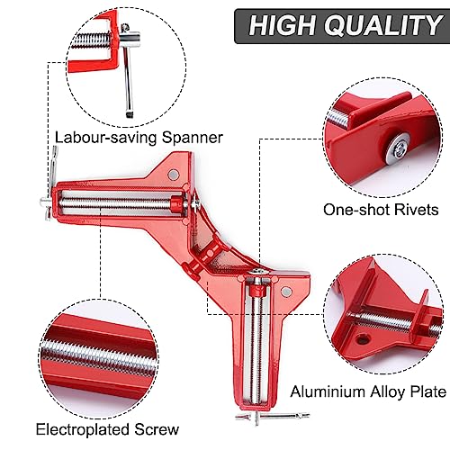 4Pcs 90 Degree Right Angle Clamp Aluminium Alloy Corner Clamps