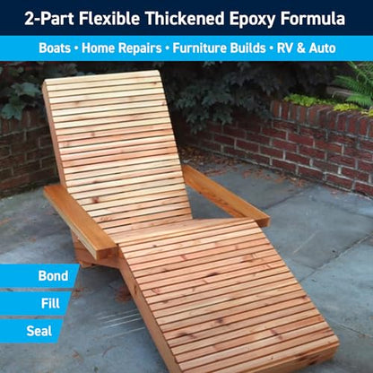 TotalBoat Thixo Flex Flexible Epoxy Glue - 185ml Tube & Mixing Tips