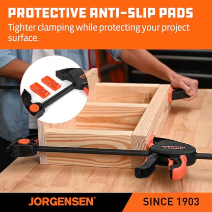 JORGENSEN E-Z Hold 2-Pack 50" 800LBS Heavy Duty Woodworking Bar Clamps - size: 50 inch