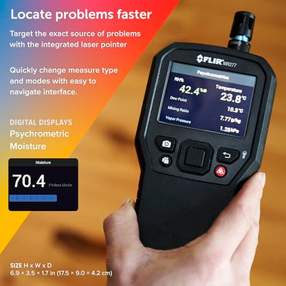 FLIR MR277 Moisture Meter, MSX IR Camera & Hygrometer for Building Inspection - style: MR277