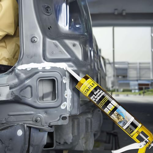 STANLEY S360 Seam Sealer Automotive (2X10.1 oz.) – Black, Paintable, Ultra Fast Cure Auto Body Sealant, Flexible & Durable – Cartridge for Cars, Trucks & RVs, Tents – 2 Pack - color: Black, size: 2 Pack