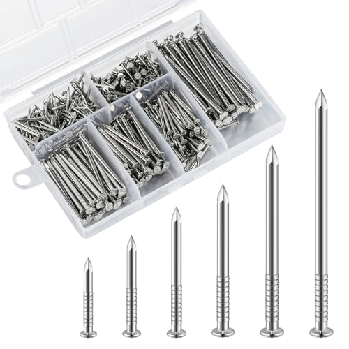Wensilon Stainless Steel 304 Nails Kit,nail for hanging pictures 430pcs - color: Ss, size: Kit