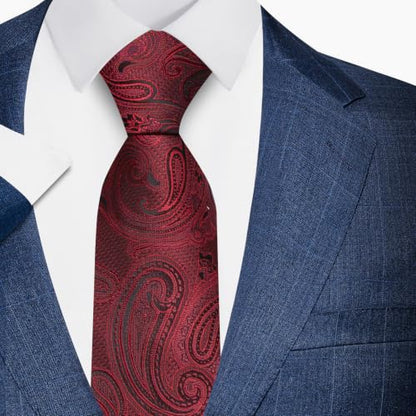 joy alice Tie For Men 6 PCS Necktie Woven Jacquard Neck Ties Set Neck Ties - color: Sky Blue Purple Brown Burgundy