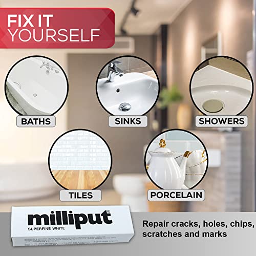 Milliput Superfine White Epoxy Putty 10 Pc Kit - Ceramic & Porcelain Repair