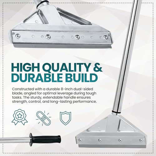 8-Inch Floor Scraper Tool 2 Pack with Razor Blades - size: Pack of 2