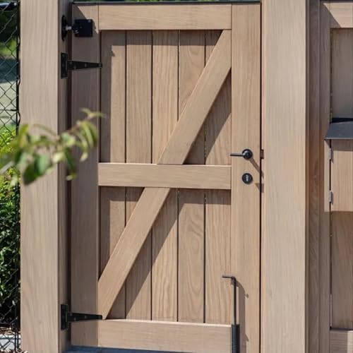 T Strap Hinges Heavy Duty, Shed Door Gate Hinges(Black) (4, 4 Pcs *5 inch) - size: 4 Pcs *5 inch