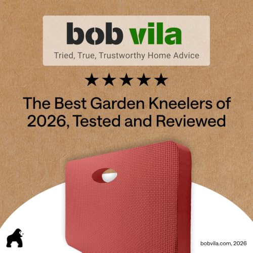 GORILLA GRIP® Extra Thick Foam Kneeling Pad for Gardening, 17.5x11 Red - color: Red