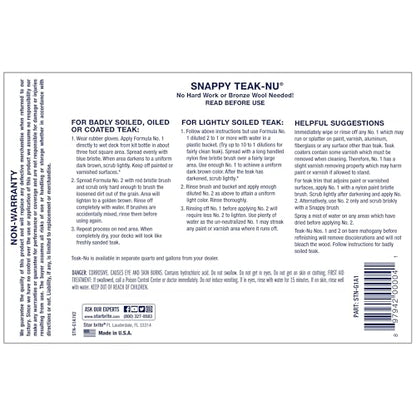 STAR BRITE Snappy Teak-Nu No 1 Restore & Renew - style: #1 Formula 1 Gallon