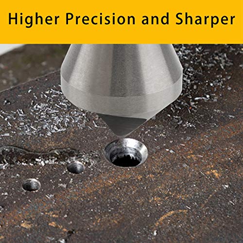 4pcs Countersink Chamfer Tool HSS(4241) Deburring Tool Set - color: Silver (4pcs Oblique Hole)