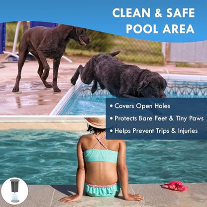 Pool Fence Hole Caps for 1-Inch Poles, Putty, 25 Pack - color: Putty