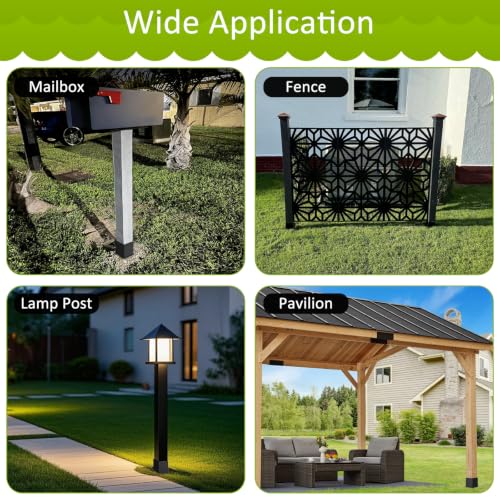 4 Pack 4x4 Fence Post Anchor Ground Spike Metal Post Base - size: 4 Pcs