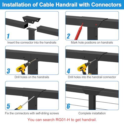 Aluminum Cable Railing Handrail Connector, Straight Sleeve - size: Straight Sleeve