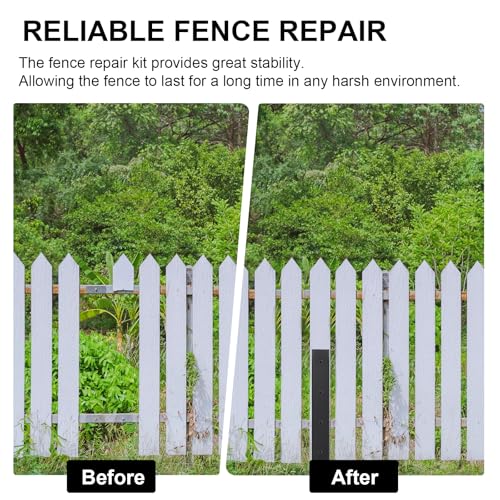 Fence Post Repair Kit Yzzwer - One-Piece Heavy Duty Thicker Fence Post Anchor Stake Repair 4x4/6x6 Wooden Fence Post Support (4 Pack) - color: 4 Pack