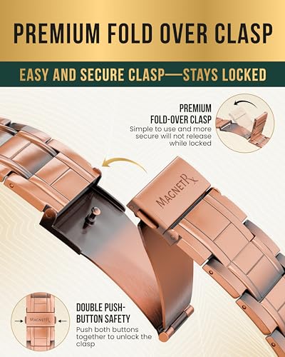 MagnetRX® 3X Strength Pure Copper Magnetic Bracelets for Men (Stealth) - color: 3X Stealth