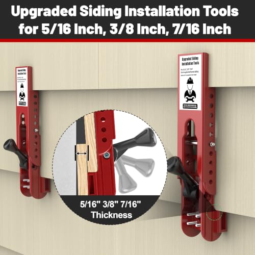 Upgraded Siding Installation Tools for 5/16 Inch, 3/8 Inch, 7/16 Inch（Red）