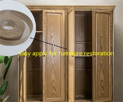Real White Oak Wood Veneer Edge Banding Roll,7/8 Inch ×50ft,Preglued Iron On Edging Band with Hot Melt Self Adhesive-Plywood Edgebanding Flexible Wood Tape for Laminate Furniture Repair