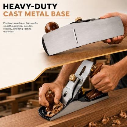 EX-XO No.4 Bench Hand Plane, 9-Inch Wood Planer with 2-Inch Cutter