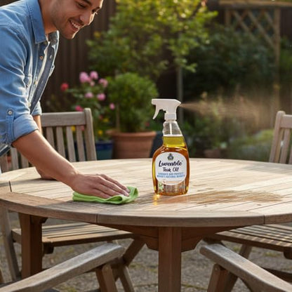 EcoDecors Teak Oil & Wood Cleaner Kit, 24 oz Teak Care & Protect Set - style: Teak Oil- Cleaner Combo