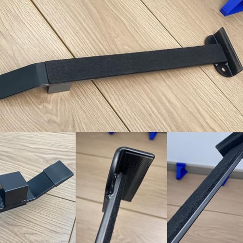 Heavy Duty Pull Bar and Pry Bar, 17" Professional Pull Back Hook, Wear Resist Floating Floor Installation Tool, Rust Proof Wood Board Pry Bar for Laminate Flooring Installation