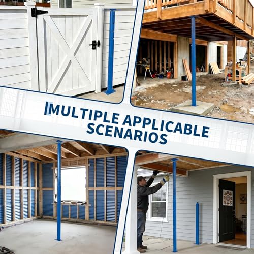2 Pack House Floor Jack, Adjustable Jack Post, 53"-93" House Jacks 18000LBS - color: Blue/53"-93"