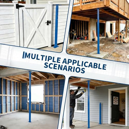 Garvee 2 Pack Jack Post, 53"-93" Height Range, House Floor Jack for Leveling, 18000 LBS Lifting Joist Beam Basement Jacks, Adjustable House Jacks for Lifting - color: Blue/53"-93"
