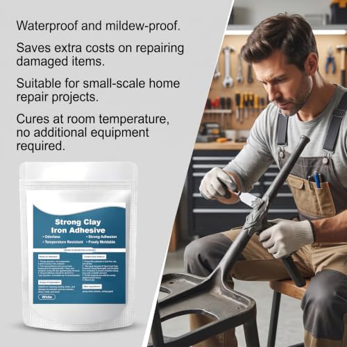 Steel Reinforced Epoxy Putty, Waterproof Heat-Resistant Epoxy Putty Repair Kit, All Purpose Filler Putty AB Epoxy Clay for Metal Wood Tile Ceramics for Bonding Repairing Sculpting