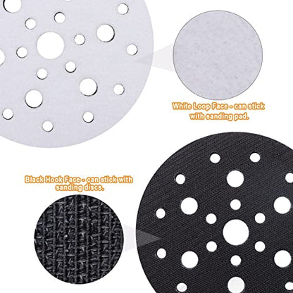 5 Pack 6 Inch 25 Holes Hook and Loop Interface Pads for Orbital Sander - size: 6 inch 25 Hole - 5 Pack