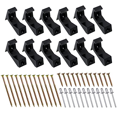 12PCS Squeaky Floor Repair Kit for 5/8"+ Subfloor - color: Black